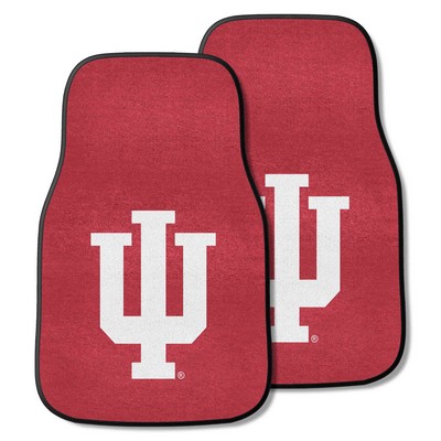 Fan Mats  LLC Indiana Hooisers 2-pc Carpet Car Mat Set Crimson
