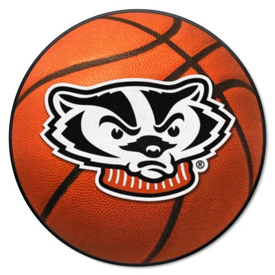 Fan Mats  LLC Wisconsin Badgers Basketball Mat Orange