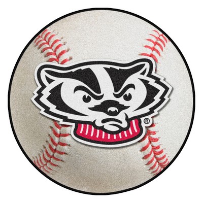 Fan Mats  LLC Wisconsin Badgers Baseball Rug 