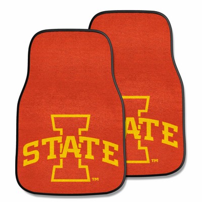 Fan Mats  LLC Iowa State Cyclones 2-pc Carpet Car Mat Set Red