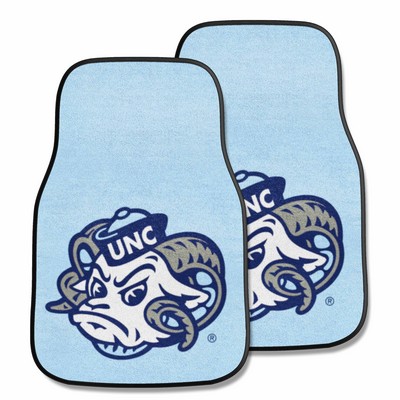 Fan Mats  LLC North Carolina Tar Heels 2-pc Carpet Car Mat Set Blue