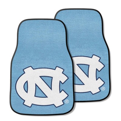 Fan Mats  LLC North Carolina Tar Heels 2-pc Carpet Car Mat Set Blue