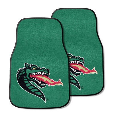 Fan Mats  LLC UAB Blazers 2-pc Carpet Car Mat Set Green