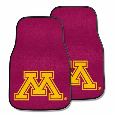 Fan Mats  LLC Minnesota Golden Gophers 2-pc Carpet Car Mat Set Maroon