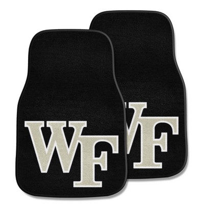 Fan Mats  LLC Wake Forest Demon Deacons 2-pc Carpet Car Mat Set Black