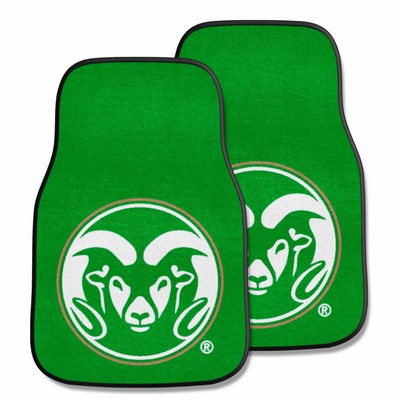 Fan Mats  LLC Colorado State Rams 2-pc Carpet Car Mat Set Green