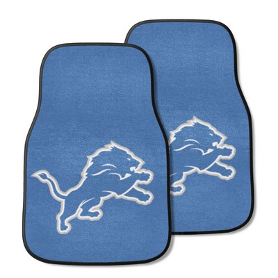 Fan Mats  LLC Detroit Lions 2-pc Carpet Car Mat Set Blue
