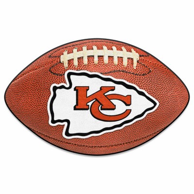 Fan Mats  LLC Kansas City Chiefs Football Mat Brown