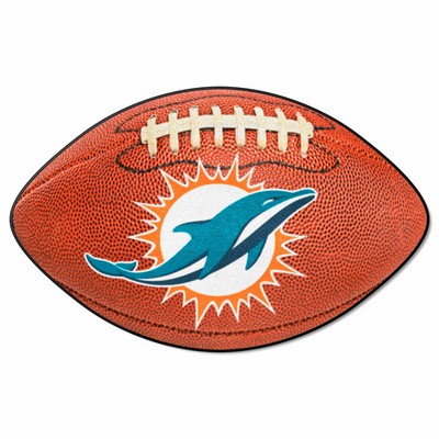 Fan Mats  LLC Miami Dolphins Football Mat Brown