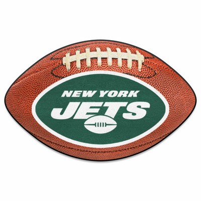 Fan Mats  LLC New York Jets Football Mat Brown