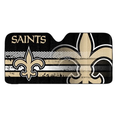 Fan Mats  LLC New Orleans Saints Auto Shade Black