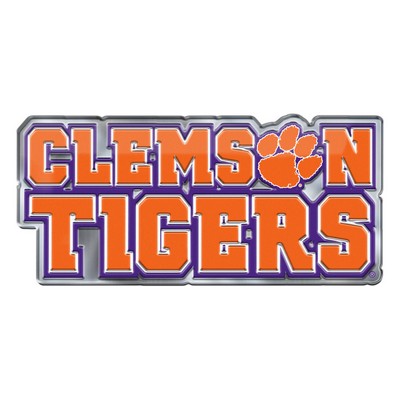 Clemson Tigers Embossed Color Emblem2 Orange Fan Mats LLC Clemson Tigers Embossed Color Emblem2 Orange