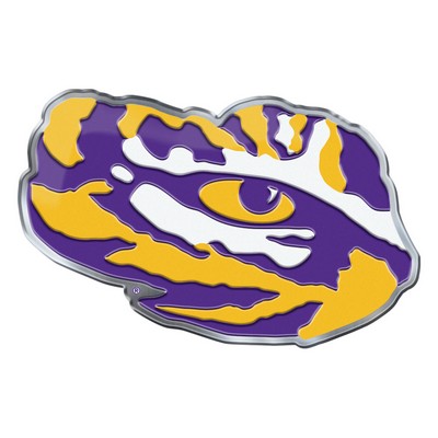 LSU Tigers Embossed Color Emblem2 Purple & Yellow Fan Mats LLC LSU Tigers Embossed Color Emblem2 Purple & Yellow
