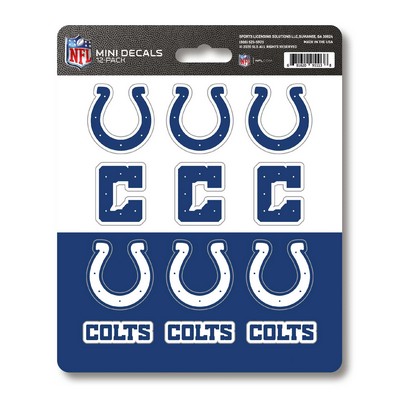 Fan Mats  LLC Indianapolis Colts Mini Decal 12-pk Blue
