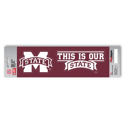 Fan Mats  LLC Mississippi State Bulldogs Team Slogan Decal Maroon