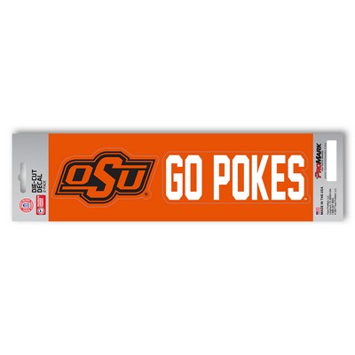 Oklahoma State Cowboys Team Slogan Decal Orange Fan Mats  LLC Oklahoma State Cowboys Team Slogan Decal Orange
