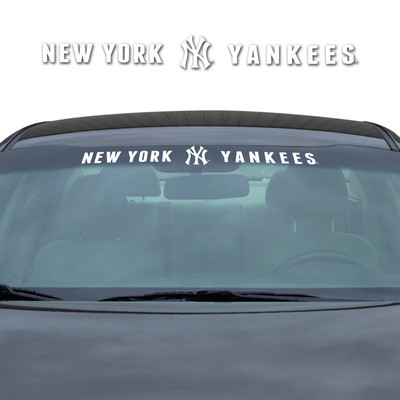 Fan Mats  LLC New York Yankees Windshield Decal White