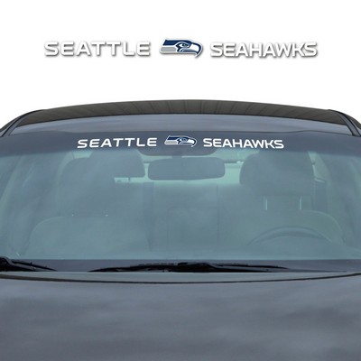 Fan Mats  LLC Seattle Seahawks Windshield Decal White