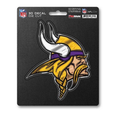 Minnesota Vikings 3D Decal Purple & Yellow Fan Mats  LLC Minnesota Vikings 3D Decal Purple & Yellow