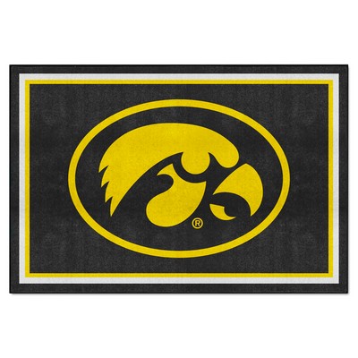 Fan Mats  LLC Iowa Hawkeyes 5x8 Rug Black