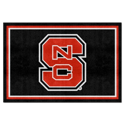 Fan Mats  LLC NC State Wolfpack 5x8 Rug Black