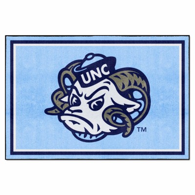 Fan Mats  LLC North Carolina Tar Heels 5x8 Rug Blue