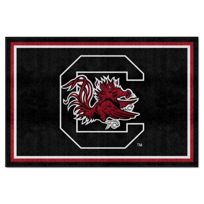 Fan Mats  LLC South Carolina Gamecocks 5x8 Rug Black