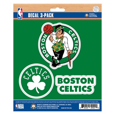 Fan Mats  LLC Boston Celtics Decal 3-pk Green