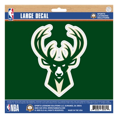 Fan Mats  LLC Milwaukee Bucks Large Decal Green