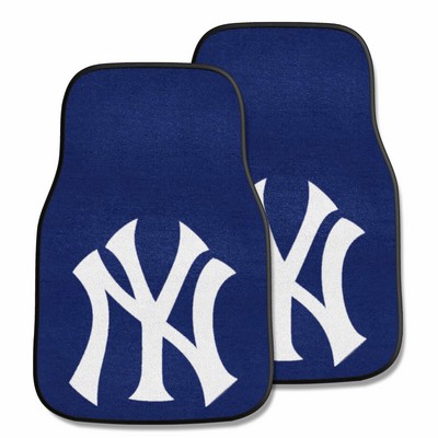 Fan Mats  LLC New York Yankees 2-pc Carpet Car Mat Set Navy