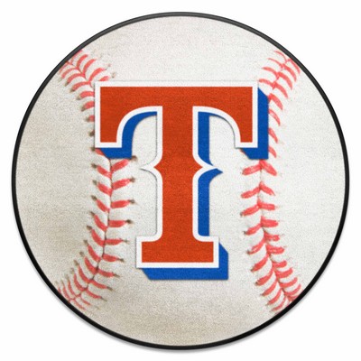 Fan Mats  LLC Texas Rangers Baseball Mat White