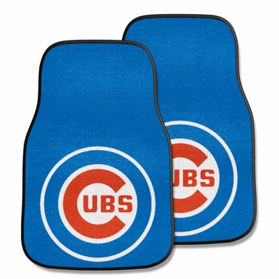 Fan Mats  LLC Chicago Cubs 2-pc Carpet Car Mat Set Blue