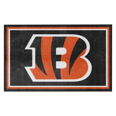 Fan Mats  LLC Cincinnati Bengals 4x6 Rug Black