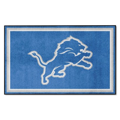 Fan Mats  LLC Detroit Lions 4x6 Rug Blue