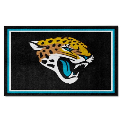 Fan Mats  LLC Jacksonville Jaguars 4x6 Rug Black