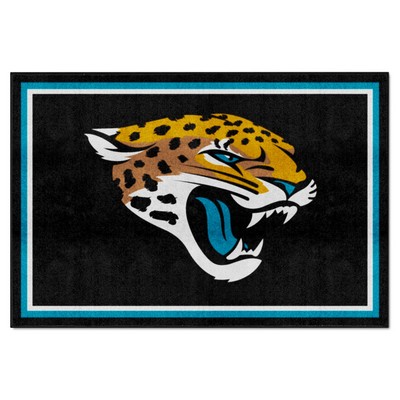 Fan Mats  LLC Jacksonville Jaguars 5x8 Rug Black
