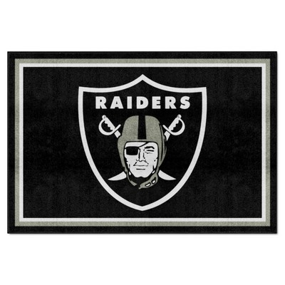 Fan Mats  LLC Las Vegas Raiders 5x8 Rug Black