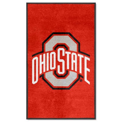 Fan Mats  LLC Ohio State Buckeyes 3x5 Logo Mat Portrait Red