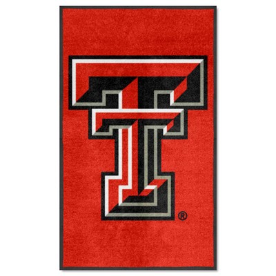 Fan Mats  LLC Texas Tech 3X5 High-Traffic Mat with Durable Rubber Backing - Portrait Orientation Red