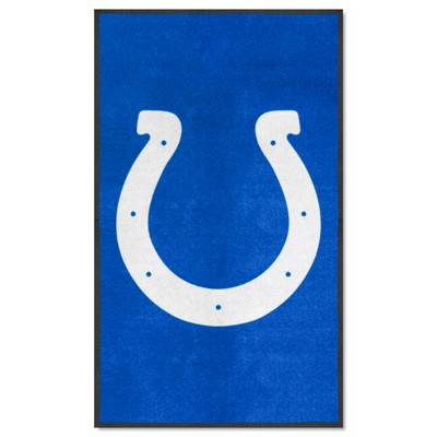 Fan Mats  LLC Indianapolis Colts 3X5 High-Traffic Mat with Durable Rubber Backing - Portrait Orientation Blue