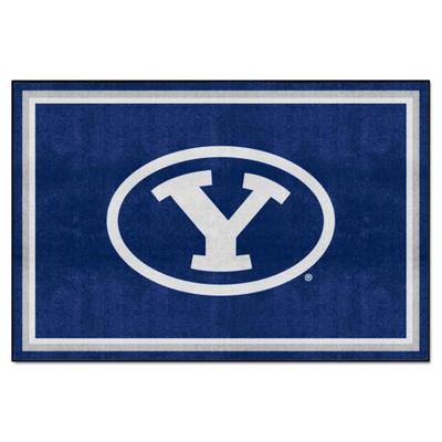 Fan Mats  LLC BYU Cougars 5x8 Rug Blue