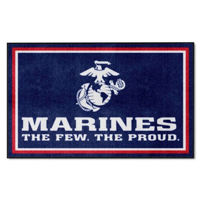 Fan Mats  LLC U.S. Marines n/a 4x6 Rug Navy