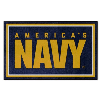 Fan Mats  LLC U.S. Navy n/a 4x6 Rug Navy