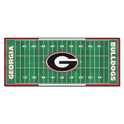 Fan Mats  LLC Georgia Bulldogs Football Field Runner Green
