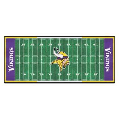 Fan Mats  LLC Minnesota Vikings Football Field Runner Green