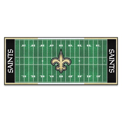 Fan Mats  LLC New Orleans Saints Football Field Runner Green