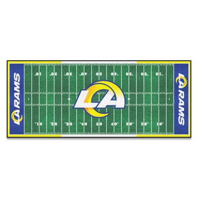 Fan Mats  LLC Los Angeles Rams Football Field Runner Green