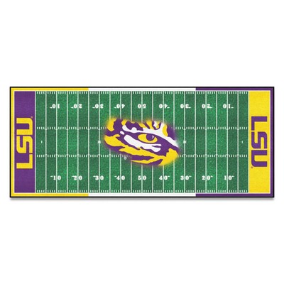 Fan Mats  LLC LSU Tigers Football Field Runner Green