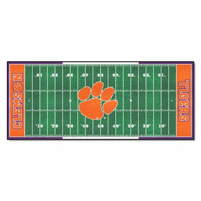 Fan Mats  LLC Clemson Tigers Football Field Runner Green