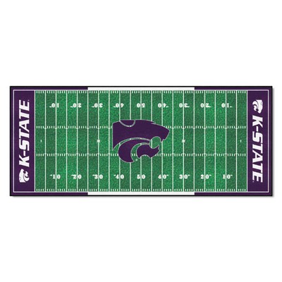Fan Mats  LLC Kansas State Wildcats Football Field Runner Green